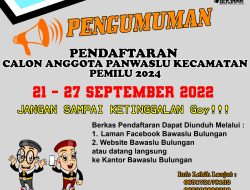 Rekrutmen Panwaslu Kecamatan Dibuka 21 September, Ini Syarat-syarat yang Harus Dipenuhi