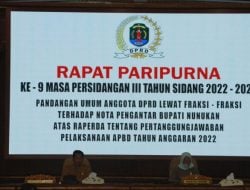 Penyampaian Pemandangan Umum Fraksi DPRD Nunukan Terhadap Pelaksanaan APBD 2022