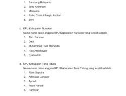 Selamat, Ini Nama-nama Komisioner KPU Kabupaten/Kota se-Kaltara yang Baru 