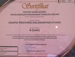 Kaltara Kembali Peroleh Penghargaan di Bapanas Award