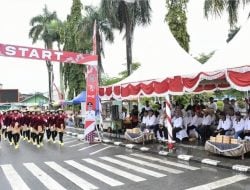 Rangkaian HUT kw-25 Nunukan, Hujan Deras Tak Menyurutkan Semangat Peserta Lomba Gerak Jalan